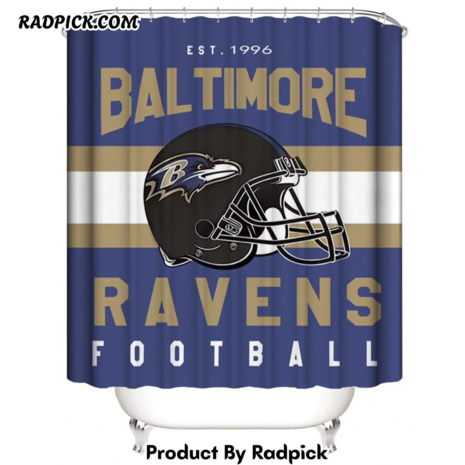 Football team helmet flag maryland baltimore ravens shower curtain rp387897